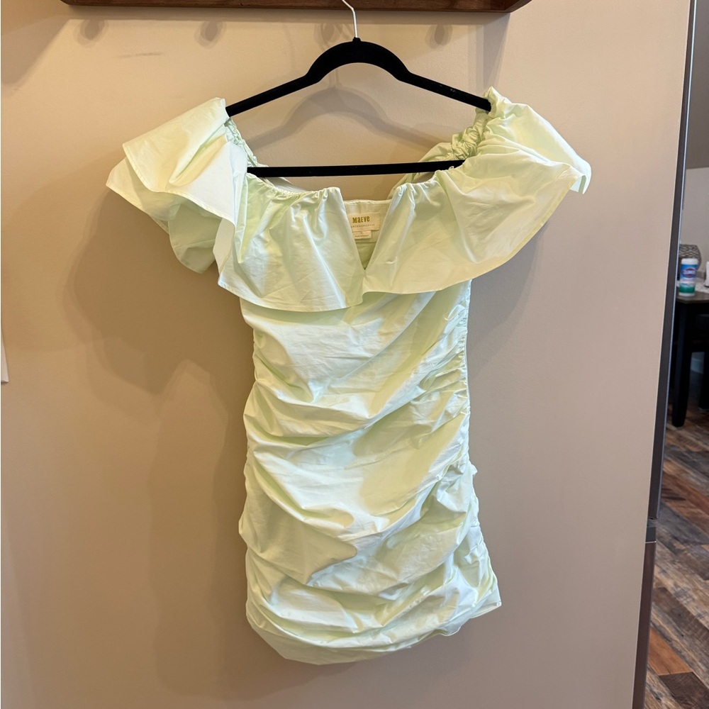 Maeve Mint Off-Shoulder Dress